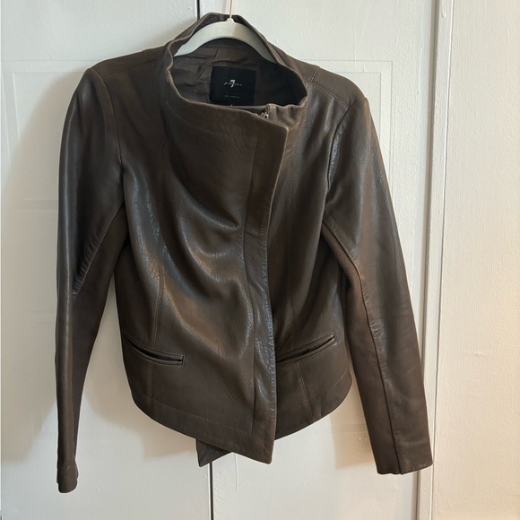 Small 7 For All Mankind leather jacket - Picture 4 of 4